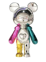 ECOJAS Produits populaires Statues en fibre de verre Super Star Bear Brick Sculptures d'animaux de dessin animé en résine à vendre
