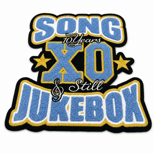 Patch en chenille personnalisé thermocollant, grand format, brodé, motif porte-bonheur, avec lettre sur mesure, pour vêtements - Product Image 3