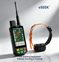 Collier GPS avancé Eseek pour la chasse : Balise LED/stroboscopique double fonction + Cartes hors ligne HD et Résistance aux chocs de qualité militaire