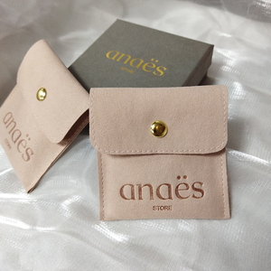 USM Luxury Microfiber Flocked Lining Jewelry Packaging <b>Envelope</b> Bag Beige Frosted Waterproof <b>Gift</b> Pouch Model 88 Customizable - Product Image 2