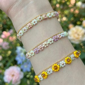 Fashion Trendy Unisex Flower Charm Gold Plated <b>Copper</b> Alloy Beaded <b>Bracelet</b> Bangle Made China Wholesale Jewelry Accessory Gift - Product Image 3