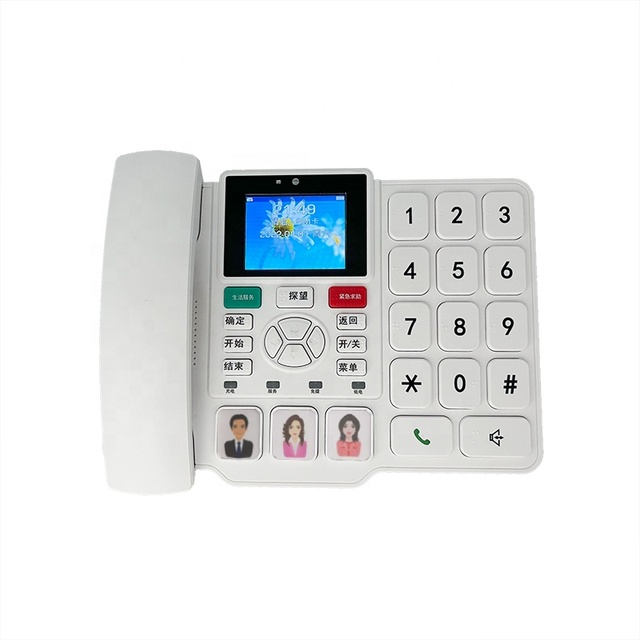 Elder People Use Fixed Wireless Phone Support SOS Call 4g Network Big Button Desk Phone For Parents