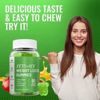 Gummies au vinaigre de cidre de pomme Keto pour la perte de poids, brûleur de graisse abdominale, coupe-faim, suppléments vitaminiques minceur avec thé vert