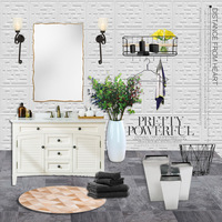Panneau mural 3D en mousse XPE auto-adhésif moderne, imperméable, plaque décorative pour la maison, la salle de bain, la chambre à coucher