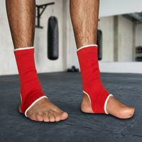Protector de Tobillo Rojo para Muay Thai, Boxeo y Kickboxing, Modelo MC-85, Hecho en Pakistán, Venta al Por Mayor