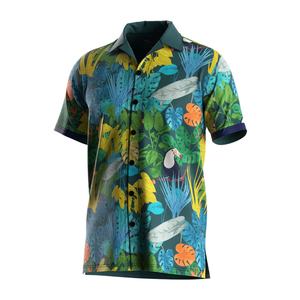 Chemise à manches courtes à séchage rapide pour homme, motif floral, vêtements de plage unisexes, chemises hawaïennes personnalisées - Product Image 1