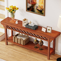 Tribesigns Salon Meubles Moderne Accent Chinois Rétro Style Marron Antique Console Tables Bois 180 cm pour Entrée Couloir