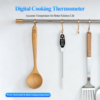 Termometer Makanan Digital Tipe Pena Akurasi Tinggi Pengukur Suhu Bacaan Instan Memori Maksimum Minimum untuk Minyak Cair Susu Sup Daging BBQ