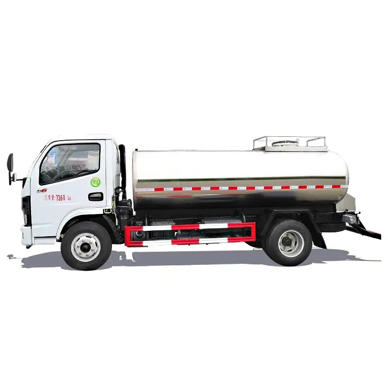 Dongfeng 4700 Liters Milk Tank Truck Low Price 304 Stainless Steel China for Milk Transportation AW6221 Car India Petrol 600000