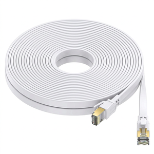 Câble Ethernet plat Cat8 S/FTP RJ45 30AWG en cuivre nu 40 Gbit/s 2000 MHz, longueur personnalisée, en stock - Product Image 6