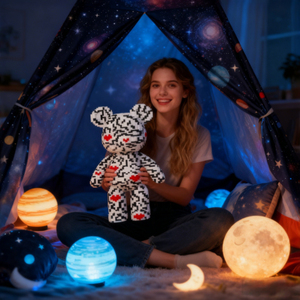 Ensemble de blocs de construction en plastique en forme de cœur d'animal, ours en peluche, à assembler soi-même, ornements tendance pour cadeau - Product Image 2