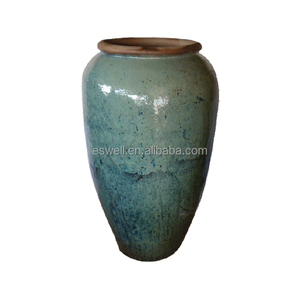 Pots en terre cuite extra-hauts émaillés, résistants au gel, pots géants en céramique surdimensionnés pour les arbres, pour le hall d'un complexe hôtelier - Product Image 1