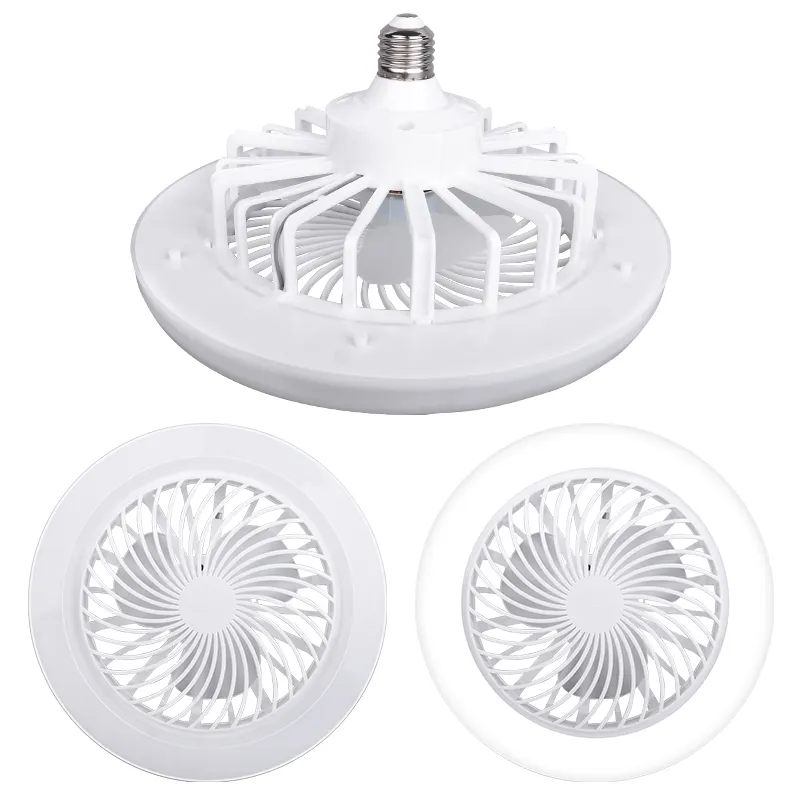 AC 85-265V ventilatore E27 a tre foglie regolabile a soffitto Super luminoso 24W 10000K il ventilatore della lampada a LED illuminazione a lampadina a Led