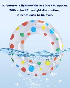 Flotador Inflable de PVC con Diseño de Puntos Coloridos MAKE WAVES para Adultos y Niños - Product Image 3