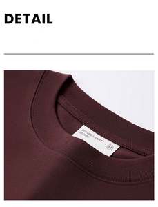 Camiseta de Manga Corta de Algodón Peinado en Blanco y Negro, Marca de Moda 2025, Color Sólido, Nueva Colección de Verano, Estilo Costa Oeste Americana para Hombre - Product Image 4