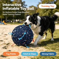 Ballon de jeu gonflable sphérique durable pour animaux de compagnie, jouet interactif à mâcher pour soulager l'ennui, pour chiens de taille moyenne à grande