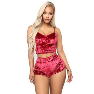 Pyjama en velours pour <span class=keywords><strong>femme</strong></span>, <span class=keywords><strong>ensemble</strong></span> de Lingerie, vêtements de nuit, printemps-été 2023 - Product Image 3