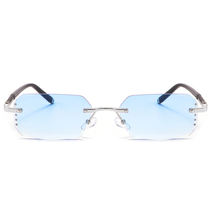 Minya unisex Retro không có vành photochromic Sunglasses ánh sáng màu xanh chặn PC thay đổi màu sắc ống kính kính quang học khung cho nam giới phụ nữ - Product Image 5