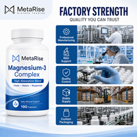 Capsules de magnésium en marque privée OEM, complément nutritionnel minéral, capsules dures, 190 unités