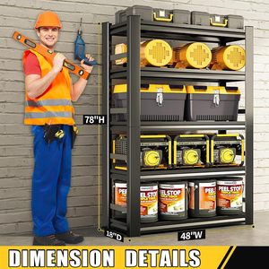 4-Kệ Nhiệm Vụ Ánh Sáng Boltless 5 Nhà Thép 5 Lớp Boltless Nhà Để Xe Lưu Trữ Giá Kệ Kệ - Product Image 6