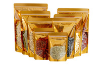 Sachets Doypack refermables en Mylar avec logo personnalisé imprimé, 3,5 g, transparents à l'avant, anti-odeur, avec fermeture éclair, résistants à l'humidité