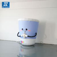 Modèle de tasse à café ou à thé au lait gonflable personnalisé en forme de dessin animé pour la publicité d'événements en extérieur et la décoration gonflable pour centres commerciaux