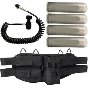 Paintball Kilo 2 Pod Pouch Adjustable Web Belt <b>Black</b> Tactical <b>Harness</b> Paintball Pods Accessories Lightweight Durable Paintball - Product Image 1
