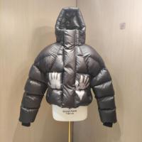 QZFSO Doudoune Personnalisée avec Logo Brodé, Doudoune Thermoréactive à Fermeture Éclair en Plumes de Canard ou d'Oie pour Hommes