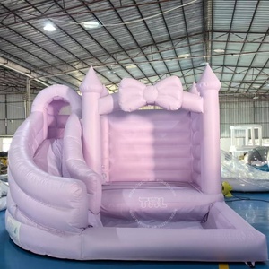 Bán buôn trẻ em nhảy thư bị trả lại trượt Trắng Inflatable đám cưới bouncy nhà với bóng Pit hồ bơi - Product Image 1