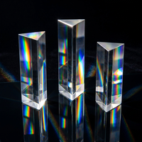 Prisme triangulaire en cristal K9 facetté haute clarté pour lustre d'hôtel de luxe et décoration d'éclairage intérieur