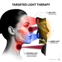 Großhandel Phototherapie-Hautpflegesystem 732 LED Gesichts- und Halsmaske Faltenreduktion Schönheitsgerät