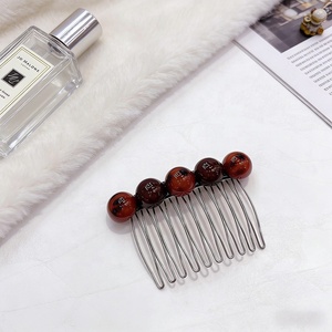 Peineta Redonda de Acetato de Colores Estilo Coreano para Mujer, Tiaras Dulces y Lindas, Peineta Nupcial Elegante, Accesorios para el Cabello - Product Image 3