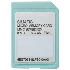 SIMATIC S7 Micro Memory Card P.S7-300/C7/ET 200 6ES7953-8LL31-0AA0 for PLC PAC & Dedicated Controllers
