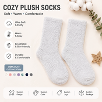 Chaussettes Douces et Moelleuses Personnalisées, Chaussettes Chaudes et Confortables, Vente en Gros OEM avec Logo pour l'Hiver et l'Intérieur