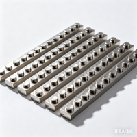 Briques de construction en aluminium usinées CNC, blocs durables en acier inoxydable pour les fans de LEGO