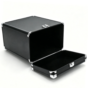 Organisateur portable de 50 disques vinyles et CD, boîte de rangement et de présentation robuste en aluminium pour collection d'albums, support OEM - Product Image 4