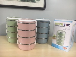 Xách tay cách nhiệt 4 lớp 304 nhiệt thép không gỉ chất lượng cao Bento <span class=keywords><strong>Box</strong></span> Stackable ăn trưa <span class=keywords><strong>Box</strong></span> <span class=keywords><strong>Set</strong></span> - Product Image 6