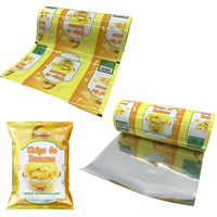Rollo de película de plástico termosellado laminado impreso Digital personalizado rollo de película de embalaje de alimentos de galletas de caramelo rollo de película de bolsita de papel de aluminio