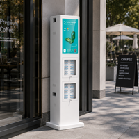 Estación de Carga de Baterías Portátiles de Alquiler con 24 Ranuras, Resistente al Agua, Máquina Expendedora de Baterías Portátiles de 5000 mAh con Pantalla Compartida