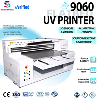 Printer UV Flatbed 9060 CMYK Tinta Putih LED UV Curing untuk Pembuatan Papan Nama, Periklanan, Hadiah Natal Custom, Printer Digital Flatbed