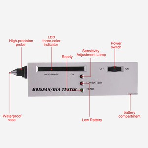 Bút kiểm tra kim cương chuyên nghiệp, dụng cụ trang sức, máy kiểm tra moissanite, máy chọn kim cương cầm tay, máy dò đá quý để kiểm tra trang sức - Product Image 4