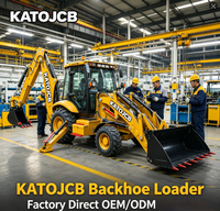 KATOCASE 4CX-H Terna e Minipala Gommata Diesel con oltre 25 Utensili da Lavoro, Momento di Carico Elevato, Capacità Benna 1,7 m³