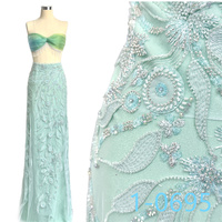 Precio de Fábrica, Novedades, Tela de Encaje Africana con Cuentas de Tul, Tela de Red para Novias, Tela de Encaje con Cuentas Pesadas para Vestido de Novia