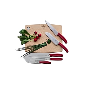 Utensilios para Ensaladas, Juego de Servidores de Ensalada de Acero Inoxidable Plateado con Mango de Resina Marrón Hecho a Mano, Ecológico, Apto para Lavavajillas - Product Image 1