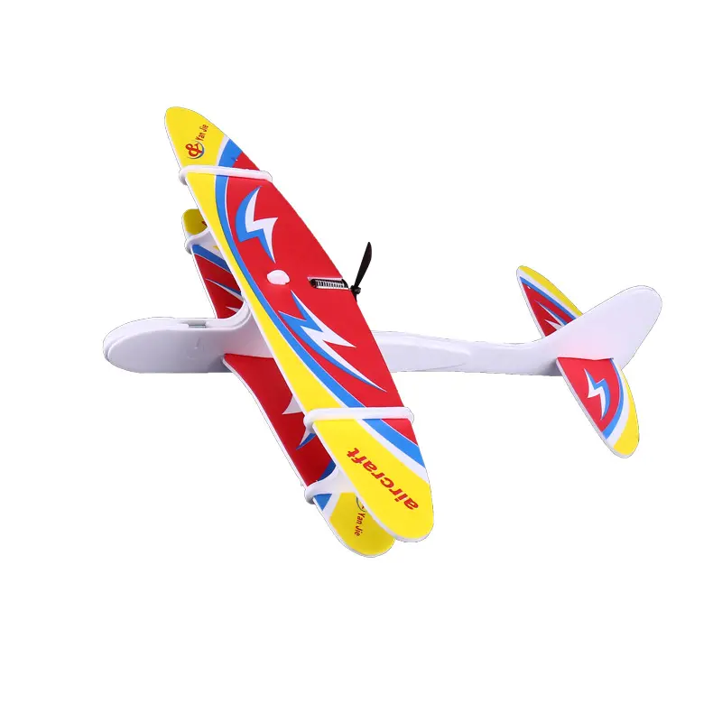 2019 DIY बीप्लैन ग्लाइडर फोम संचालित उड़ान विमान रिचार्जेबल बिजली विमान मॉडल विज्ञान शैक्षिक खिलौने बच्चों के लिए