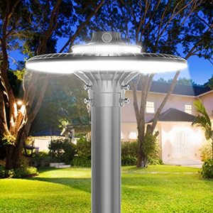 ไฟ LED อลูมิเนียมติดเสาภายนอกอาคาร จัดส่งฟรี IP65 ปรับ CCT ได้ 3000-5700K 60W-200W สำหรับลานจอดรถ ถนน สวน - Product Image 1
