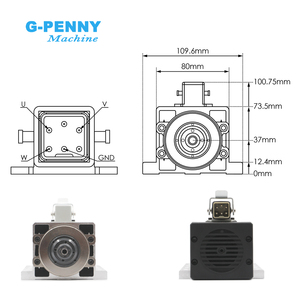 G-Penny ชุดมอเตอร์แกนหมุนระบายความร้อนด้วยอากาศหน้าแปลน ER11 1.5KW สี่เหลี่ยมพร้อม YL42 1.5KW อินเวอร์เตอร์ VFD แบริ่ง220V/380V 24000rpm - Product Image 6