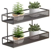 Étagère suspendue en métal, panier de bureau, écran de poste de travail, rangement multi-niveaux, gadget de bureau, cloison de bureau, installation facile