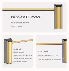 Barrière de stationnement automatique à bras droit en alliage d'aluminium, haute qualité, faible entretien, longueur de bras personnalisable - Product Image 1
