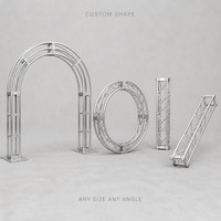 Arco Curvo Personalizado de Aluminio, Estructura Circular Segmentada para Escenarios, Eventos, Iluminación de Exhibiciones